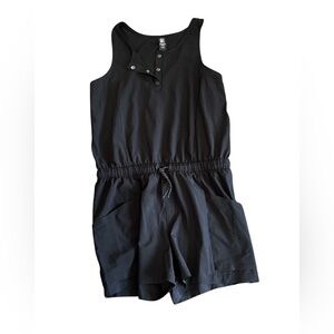 Athleta Black shorts Jumpsuit with Elastic Waist and Relaxed Fit sleeveless